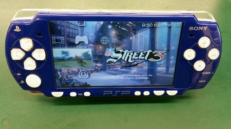 Psp Custom White Blue Playstation 1 7411c533618065