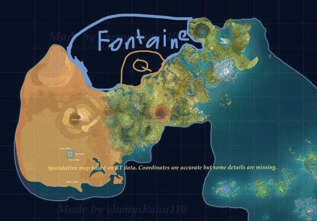 Genshin Impact Leak Reveals Fontaine Steampunk City Map