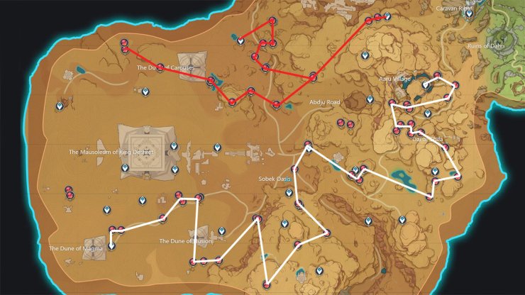 Redcrest Farm Routes