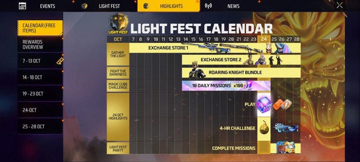 Free Fire Light Festival