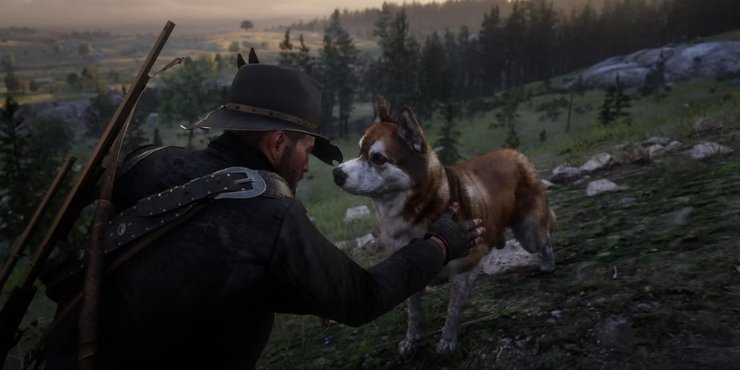 Red Dead Redemption 2 Dog Mod Petting