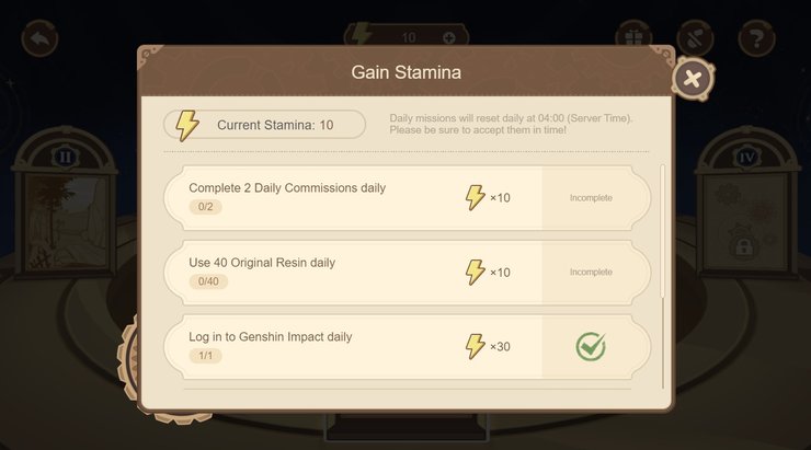 Gain Stamina To Unlock Further Maps