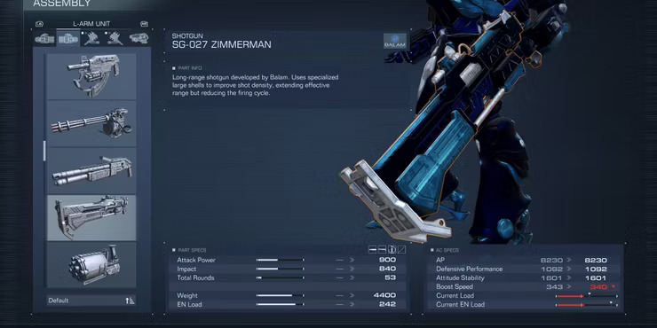 Sg 027 Zimmerman Shotgun In Armored Core 6 1