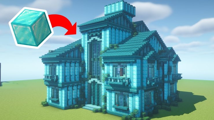 Как сделать алмазный дом в Minecraft