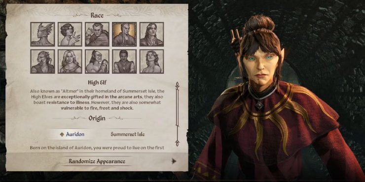 Oblivion Race High Elf