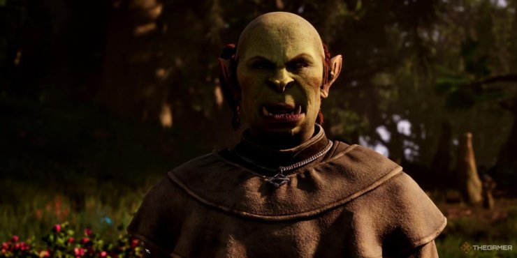Oblivion Remastered Screenshot Of An Orc Grimacing