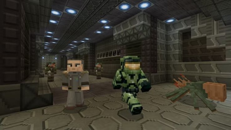 Minecraft Halo Mashup Of Master Chief And Other Ch