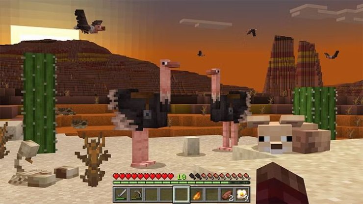 Minecraft Naturalist Addon Ostriches And Other Ani