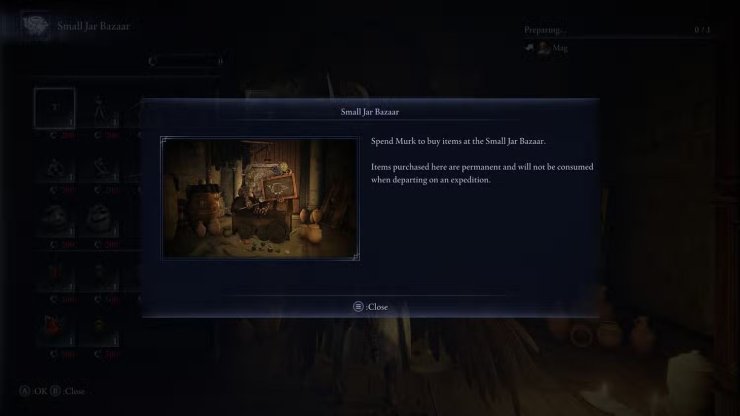Nightreign Shop Tutorial Screen
