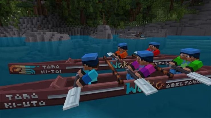 Charaters Rowing A Boat In Aotearoa New Zealand Mi