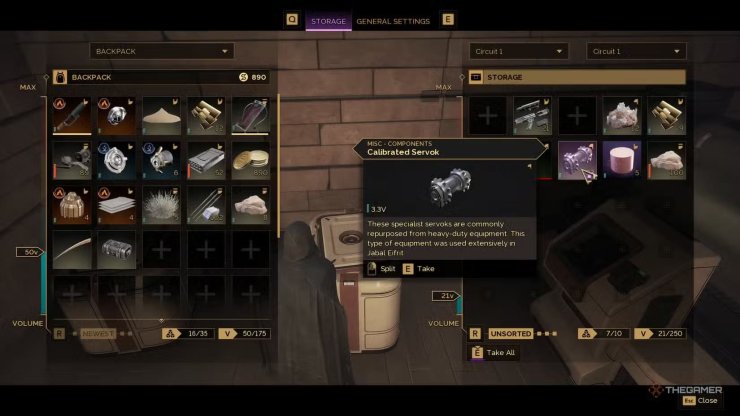 Calibated Servok Storage