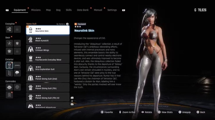 Stellar Blade Neurolink Skin Front