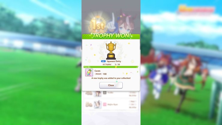 The Japanese Derby Trophy In Umamusume Pretty Derb