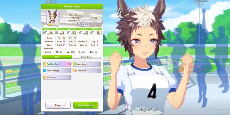 Umamusume Pretty Derby Mejiro Ryan Stats