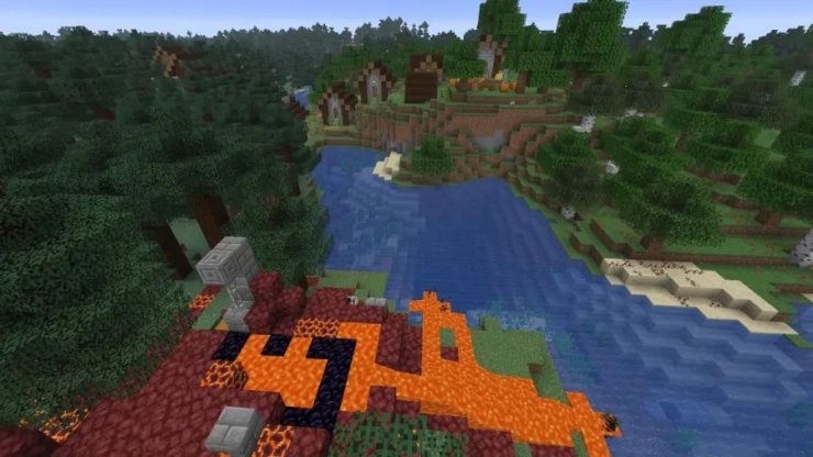 Minecraft Java Nether Portal Village 2