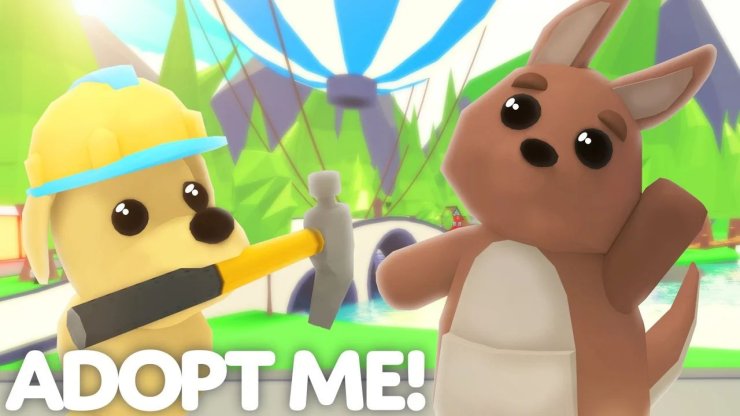 Adopt Me Dog And Kangaroo Pets Official Wallpaper