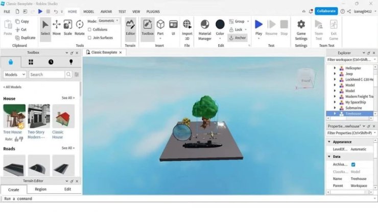 Explore The Game Workspace