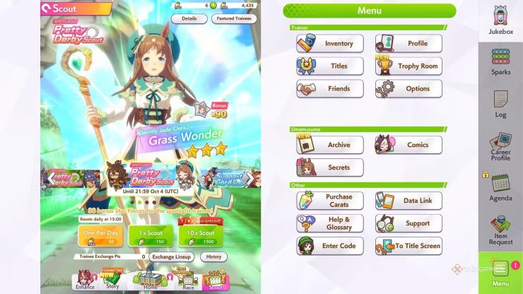 Umamusume Pretty Derby Saintly Jade Cleric Grass W