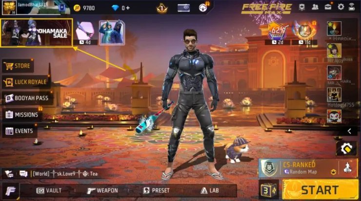 Free Fire Home Lobby Showing Event 1024x572