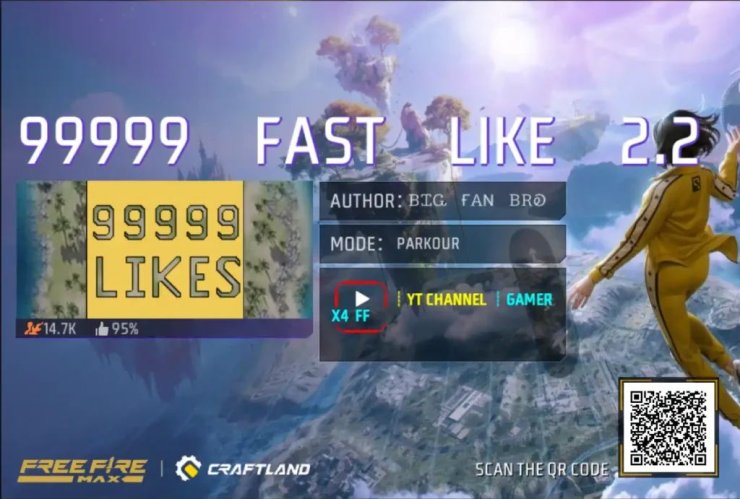 Free Fire Like Increse Craftland Map Qr Code 1024x
