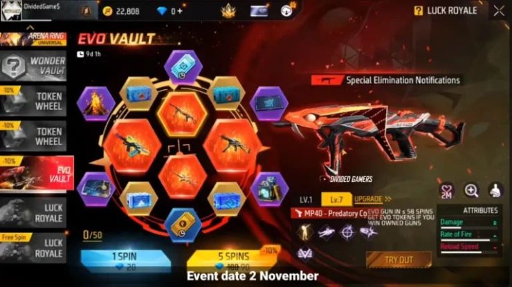 Free Fire Cobra Mp40 Gun Skin Return In Ob51 Updat