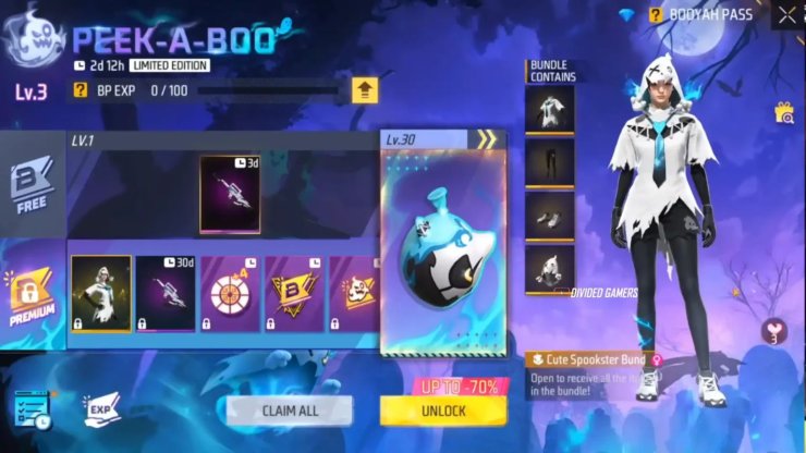 Free Fire Booyah Pass Season 35 November 2025 1536