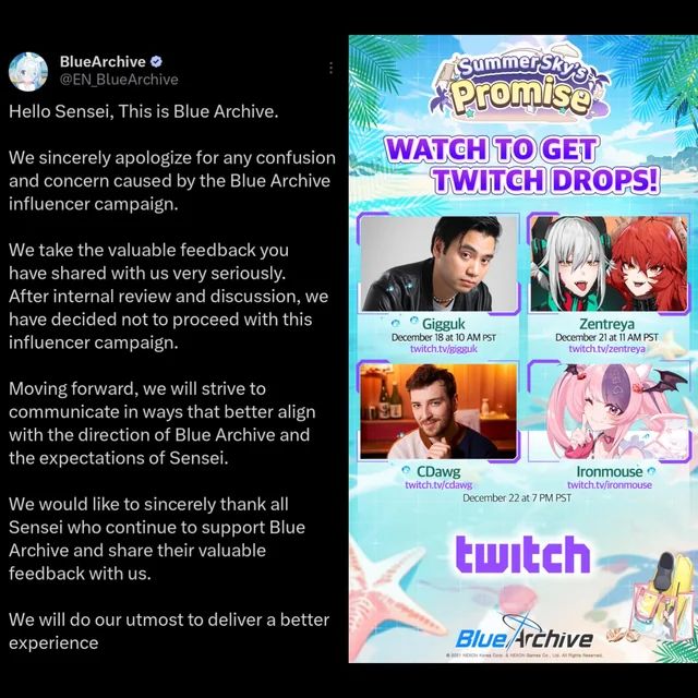 Blue Archive Collab With Gigguk Cdawg Ironmouse An