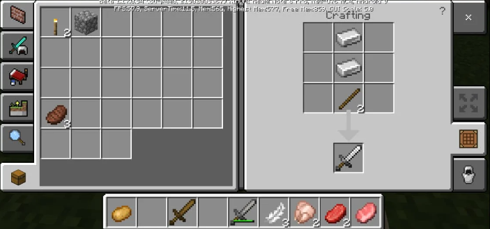 How To Make An Iron Sword In Minecraft 2