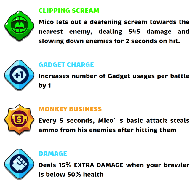 Brawl Stars Tier List Mico Skills