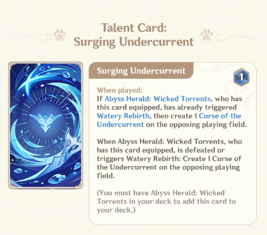 Genshin Impact 4 6 Genius Invokation Tcg Abyss Her