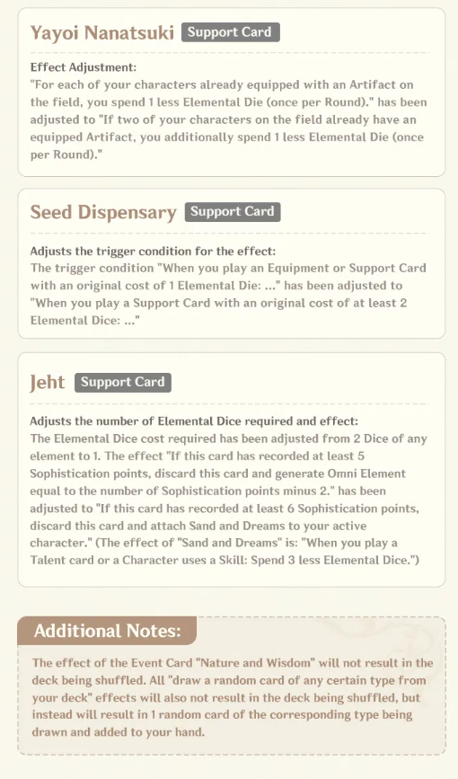 Genshin Impact 4 6 Genius Invokation Tcg Balance A