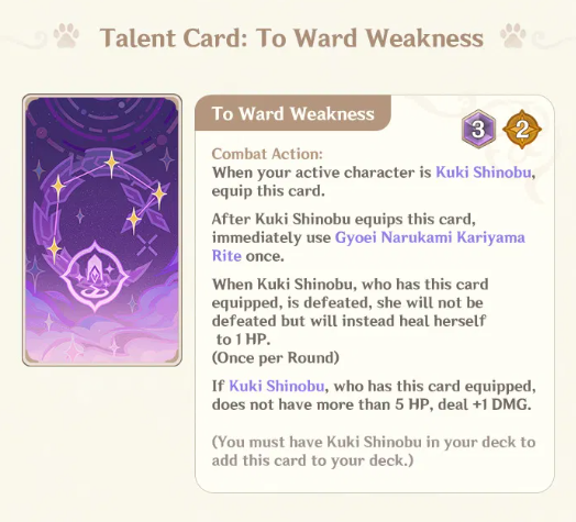 Genshin Impact 4 6 Genius Invokation Tcg Kuki Shin