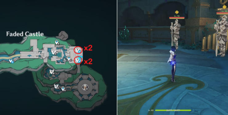 Golem Locations Genshin Impact Faded Castle