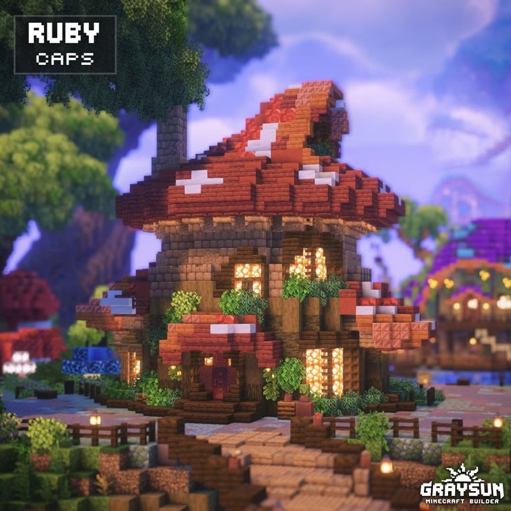 Mushroom House Minecraft