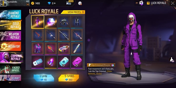 Free Fire Lucky Royale