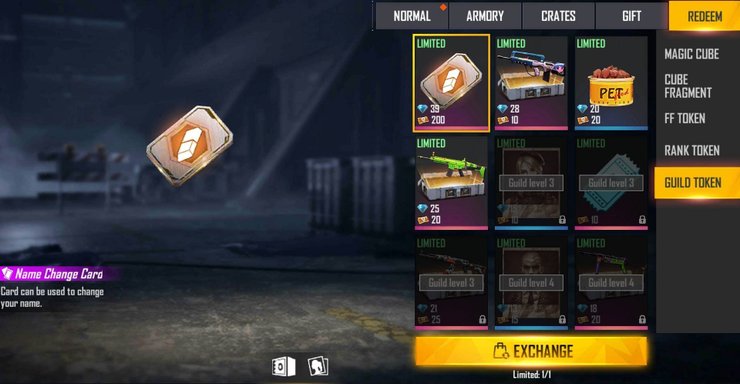 Free Fire Name Change