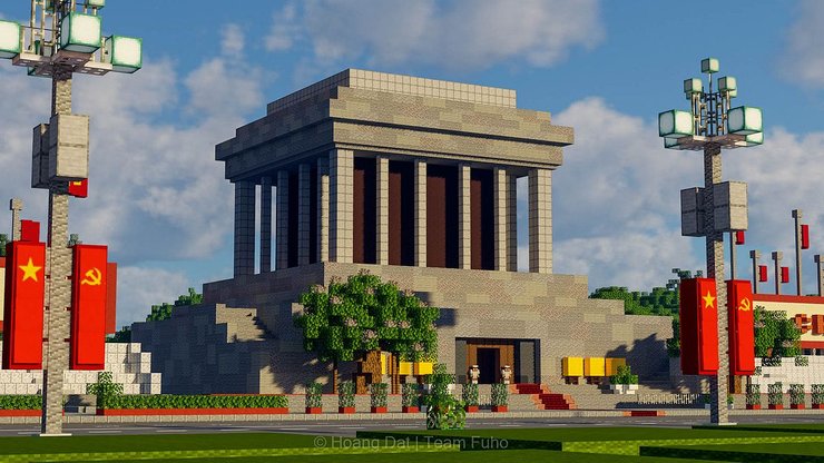 Ho Chi Minh Mausoleum Minecraft Replica