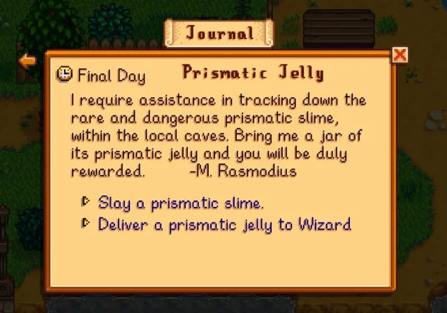 Stardew Jelly Quest