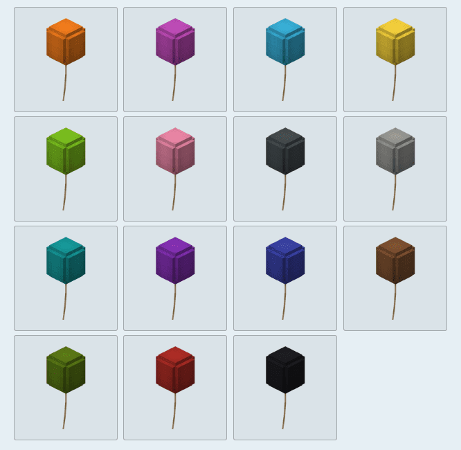 Balloon Colors Minecraft