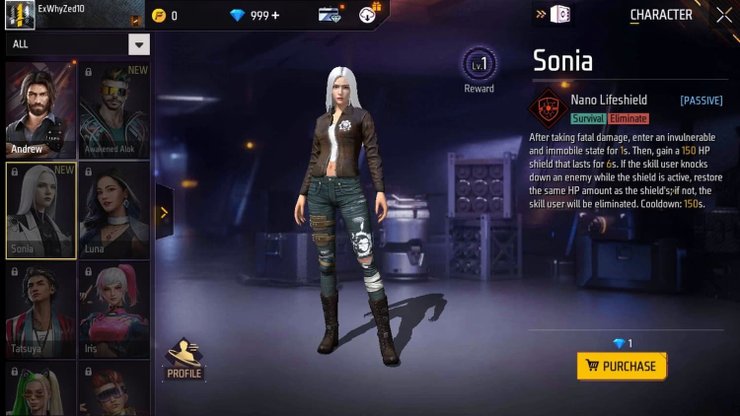 Free Fire Sonia