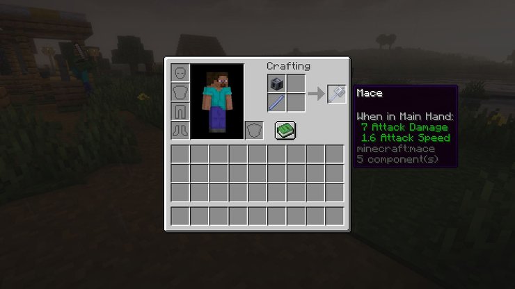 Minecraft Mace Recipe