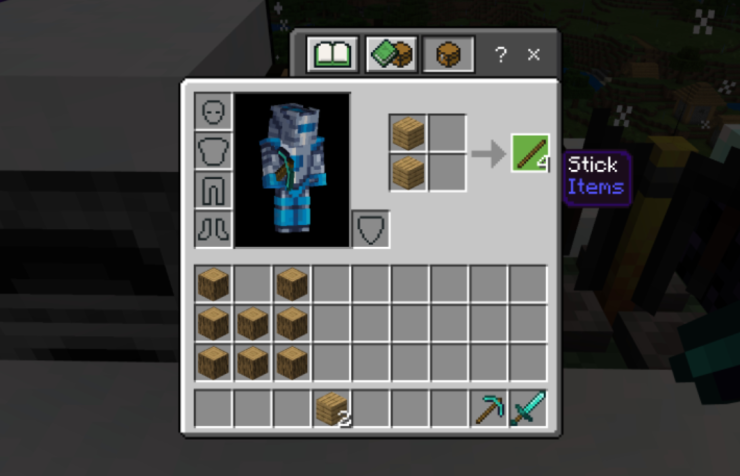 How To Make Sticks Minecraft