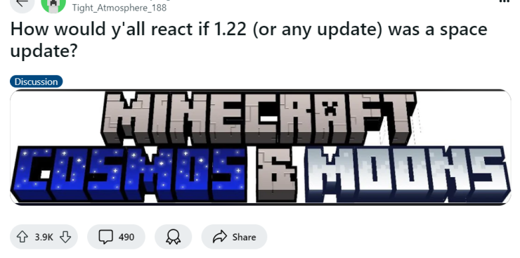 Minecraft Space Update