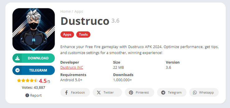 Dustruco Ff Apk