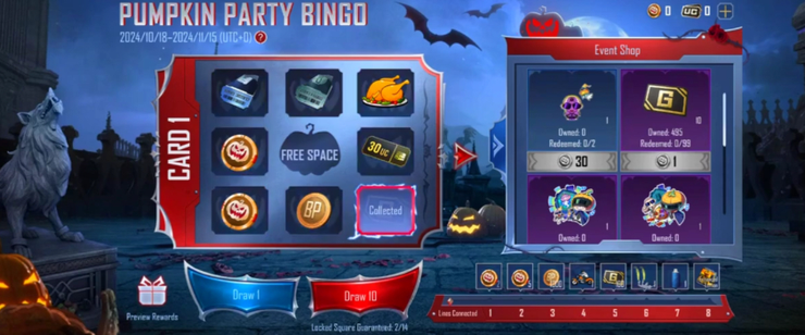 Pubg Mobile Pumpkin Party Bingo