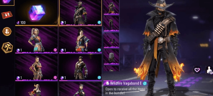 Free Fire Wildfire Vagabond Bundle