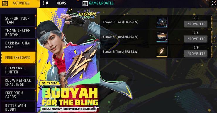 Free Fire Skyboard Booyah Bling 2